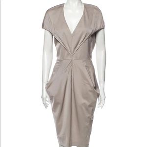 Maria Cornejo Front-Zip Beige/Gold Dress